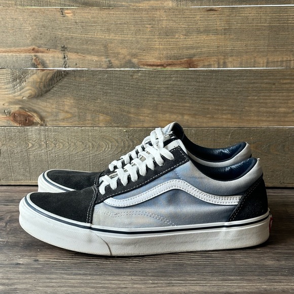 Vans Off The Wall Old Skool Black Blue Low Skate Shoes Size Men’s 10 - Picture 3 of 7